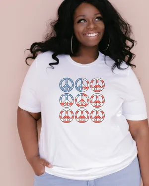 Peace Signs Flag | White