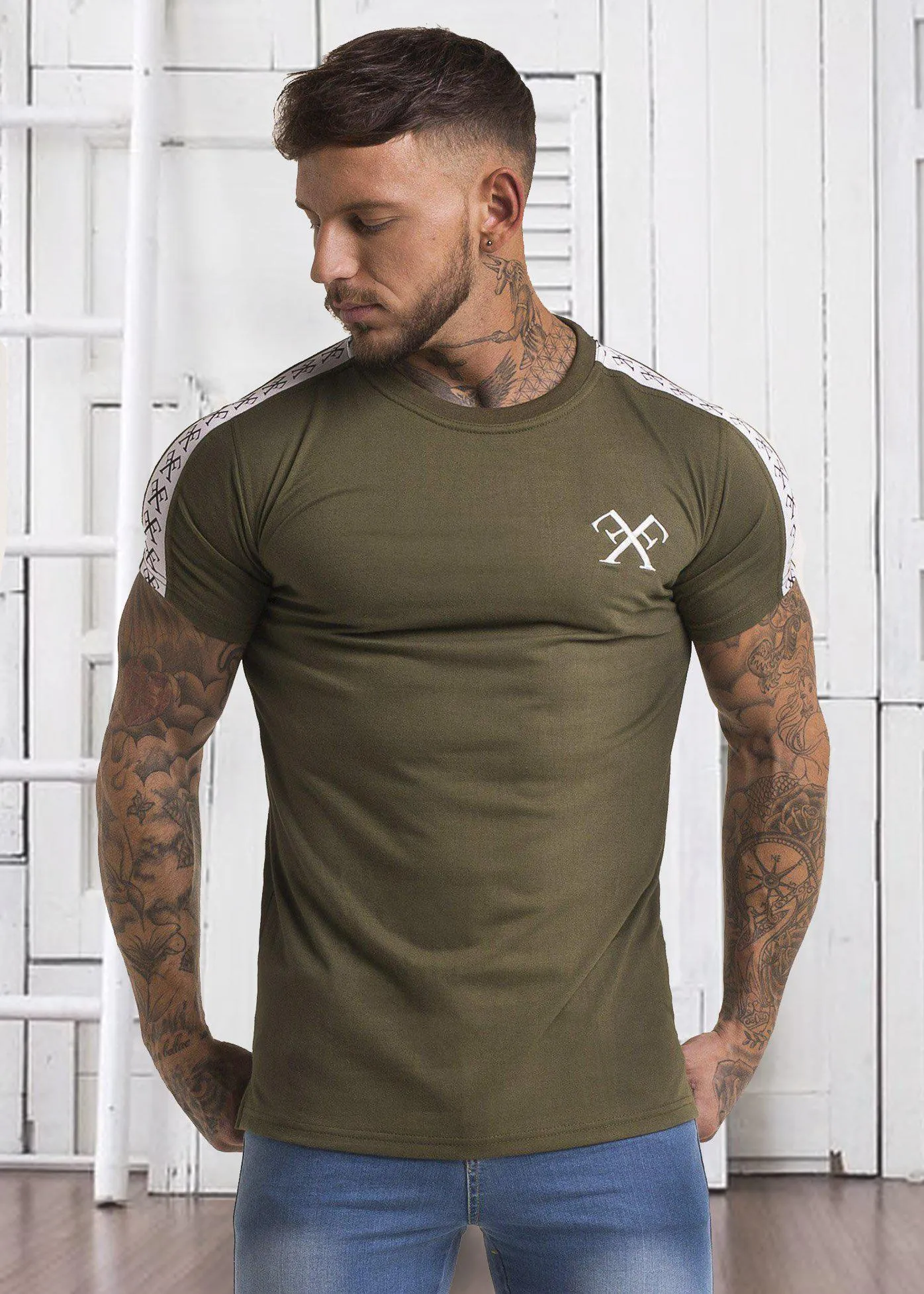 Piping T-Shirt - Olive