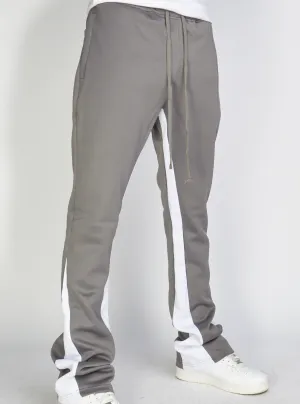 Rebel Minds Track Pants - Stripe Stacked Fit - Grey And White - 100-411