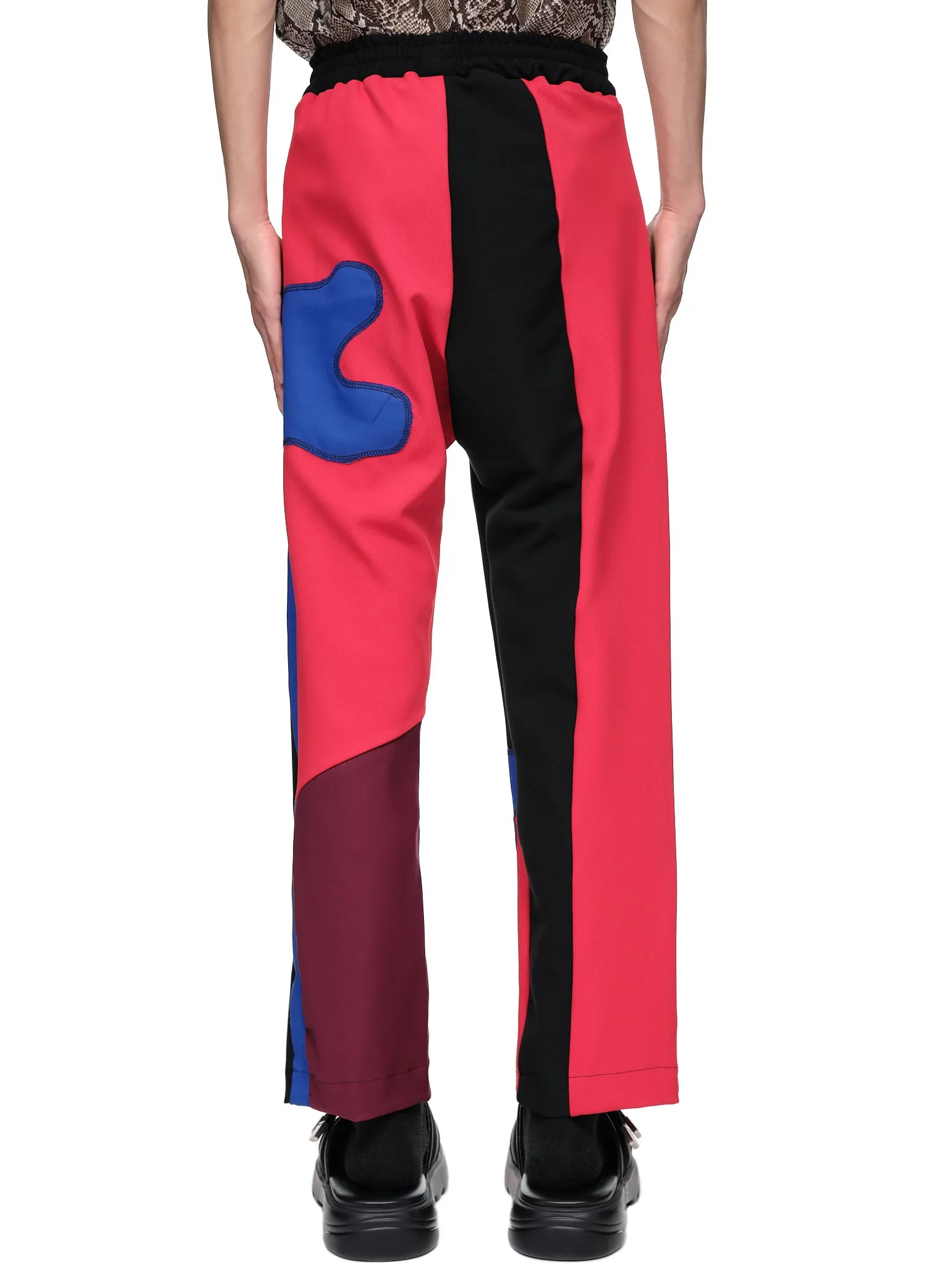 Recycled Jersey Patchwork Jogger (071-RED-MULTI)