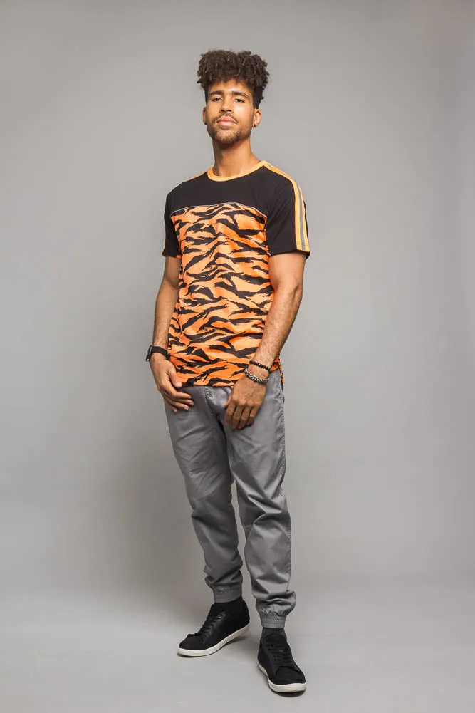 Reflective Tiger Striped T-Shirt