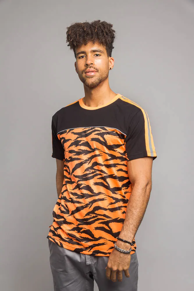 Reflective Tiger Striped T-Shirt