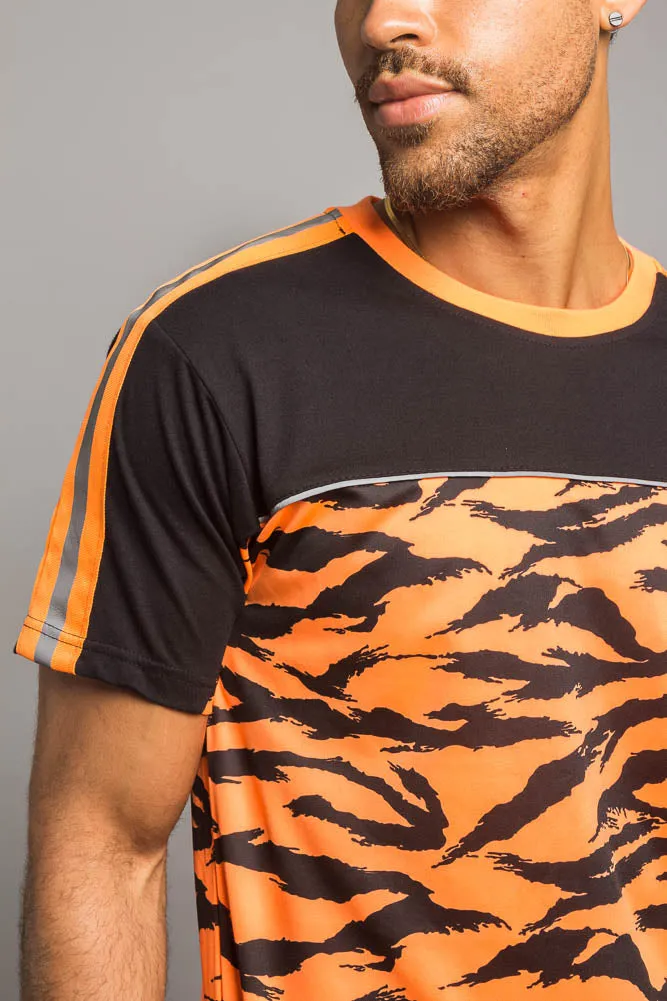 Reflective Tiger Striped T-Shirt