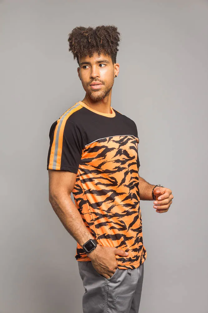 Reflective Tiger Striped T-Shirt