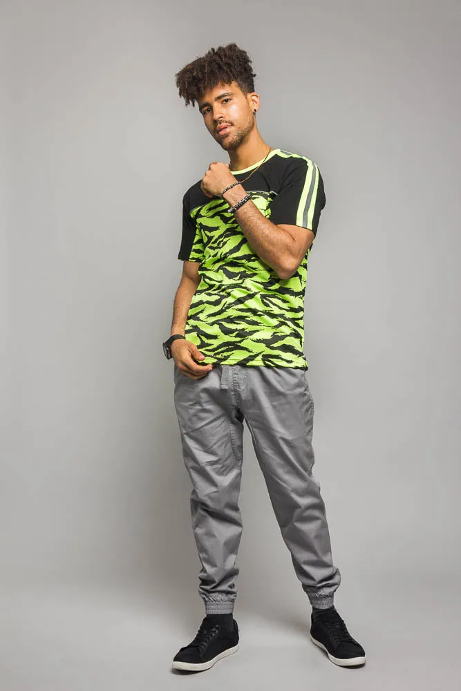 Reflective Tiger Striped T-Shirt