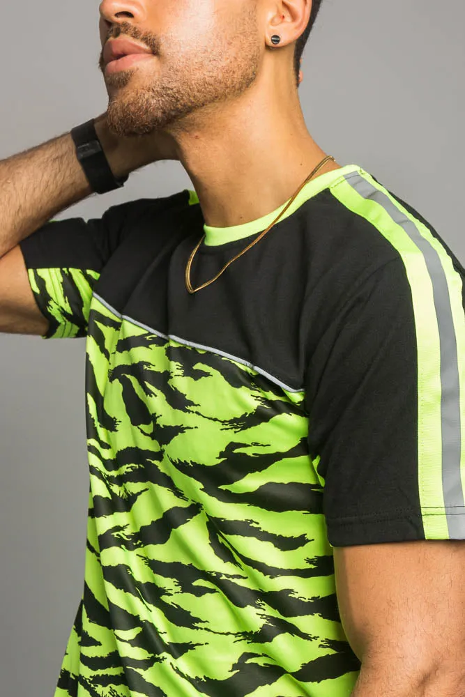 Reflective Tiger Striped T-Shirt
