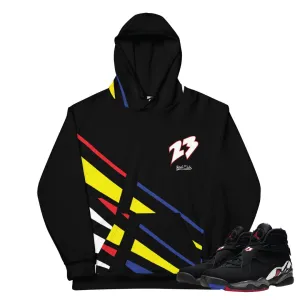 Retro 8 Playoff 8 Pattern Hoodie
