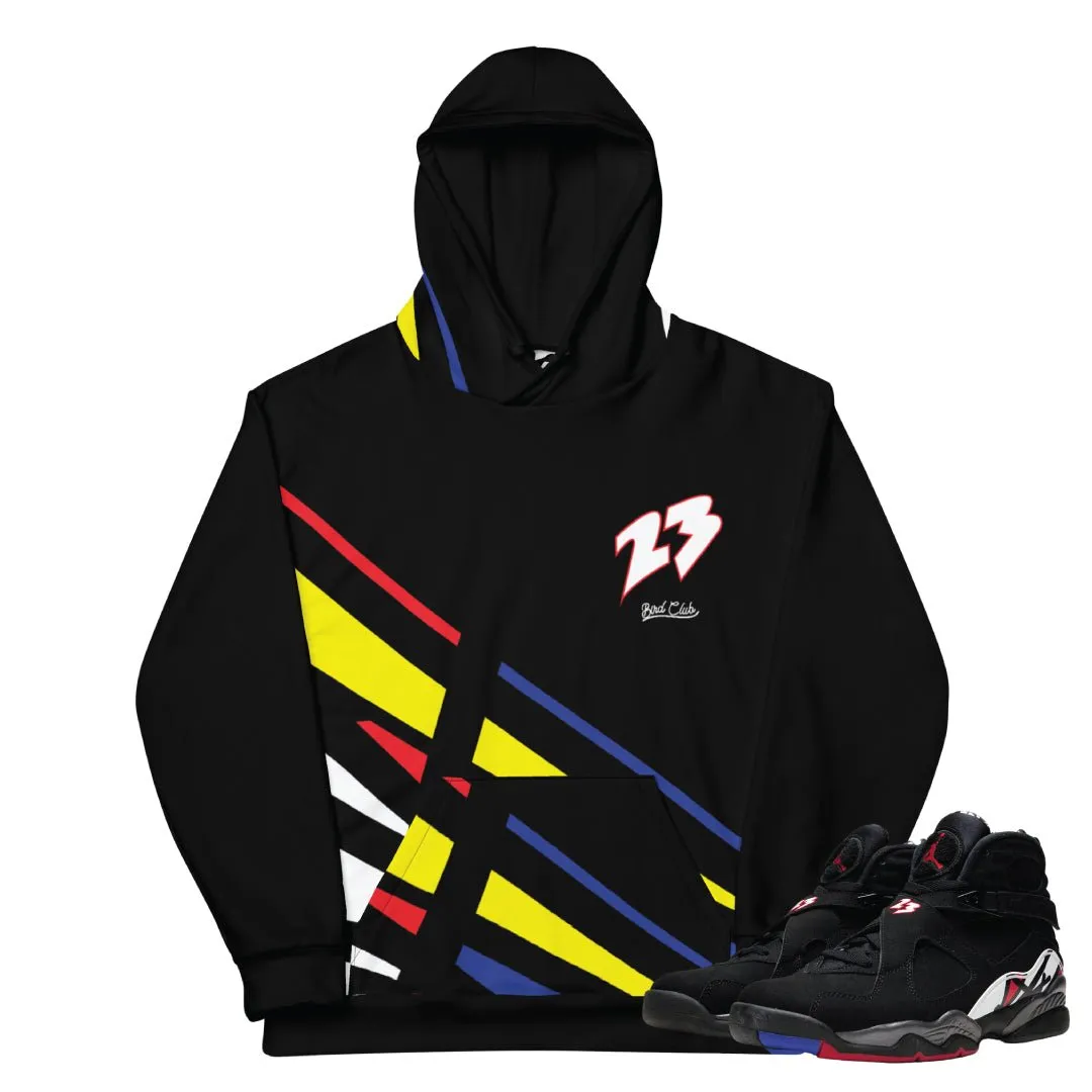 Retro 8 Playoff 8 Pattern Hoodie