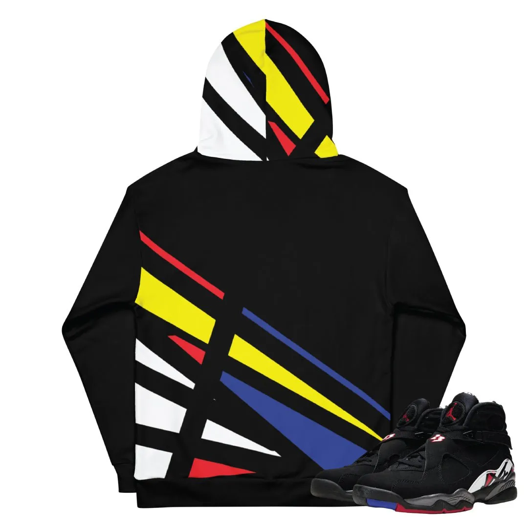 Retro 8 Playoff 8 Pattern Hoodie