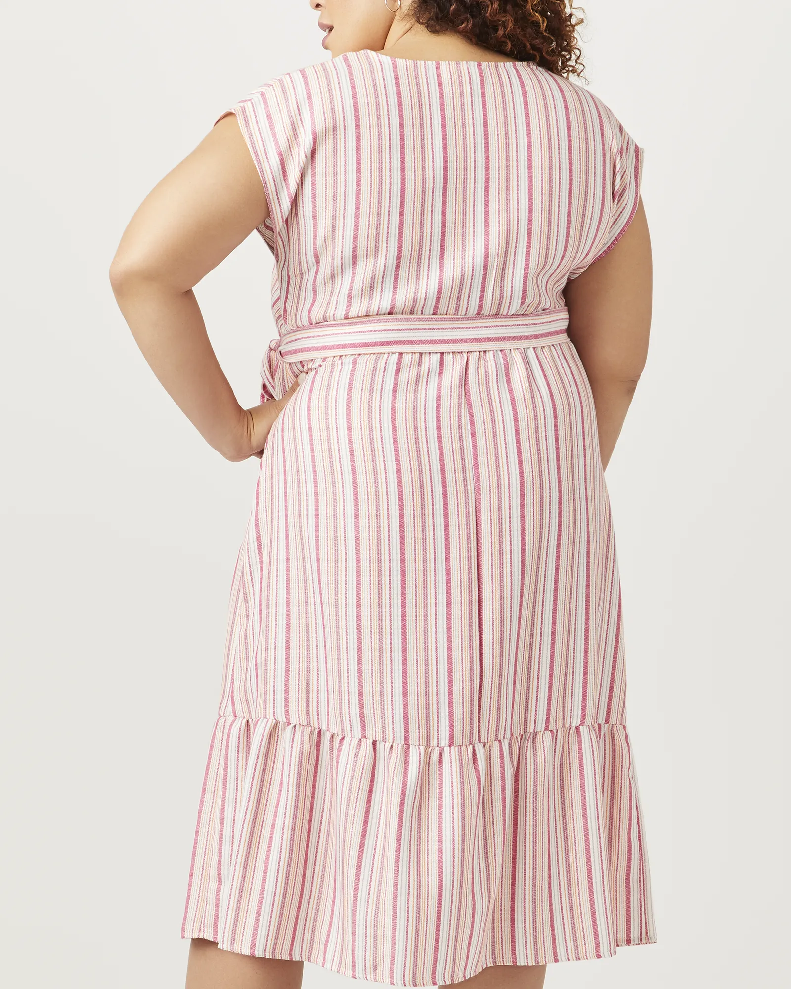 Rosalie Midi Dress | Magenta / Yellow