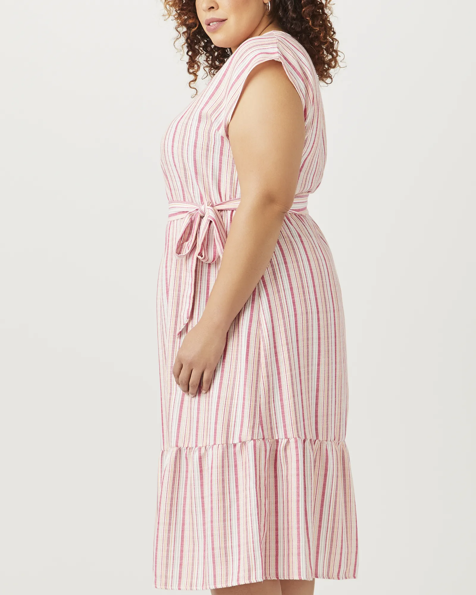 Rosalie Midi Dress | Magenta / Yellow