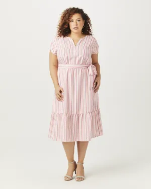 Rosalie Midi Dress | Magenta / Yellow