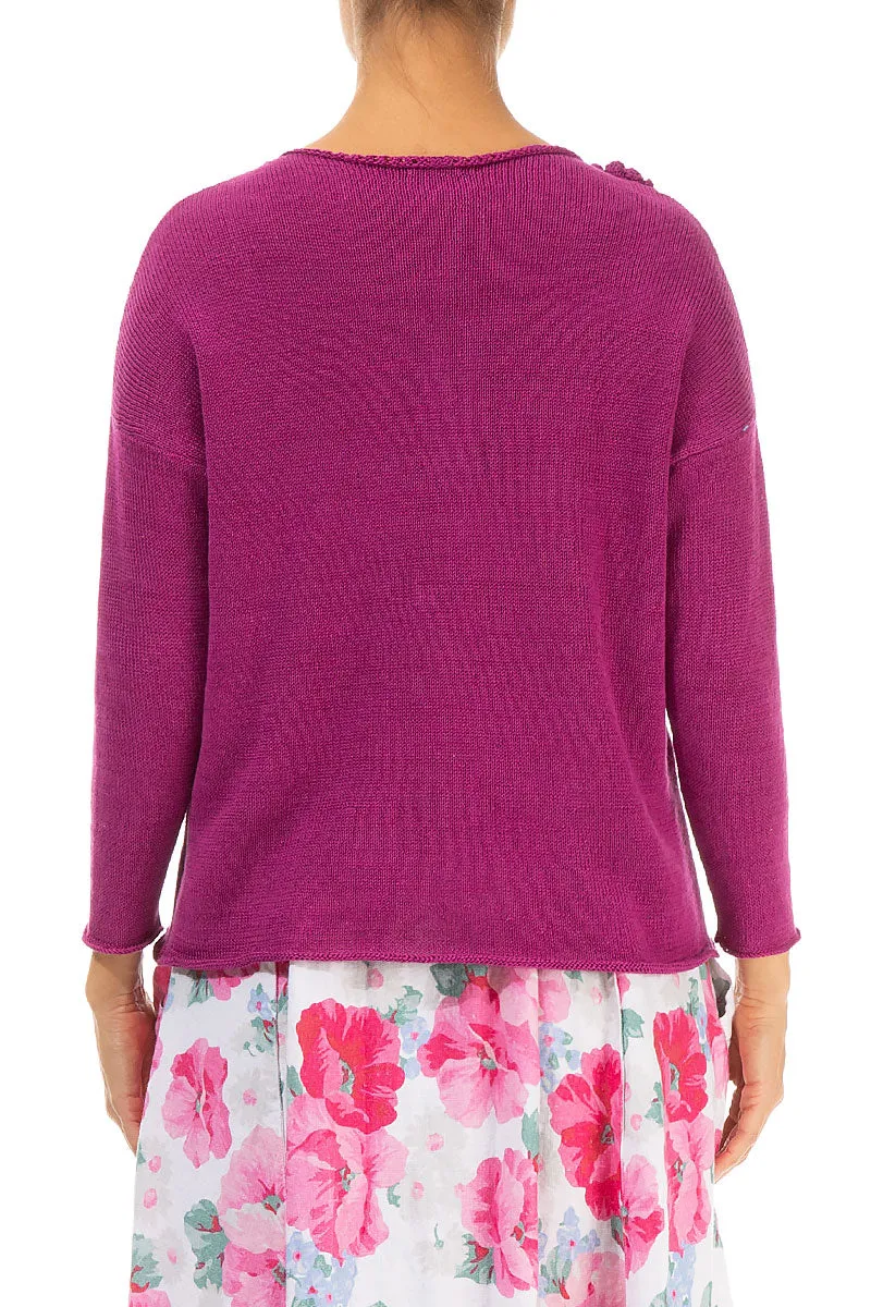 Rosette Fuchsia Linen Jumper
