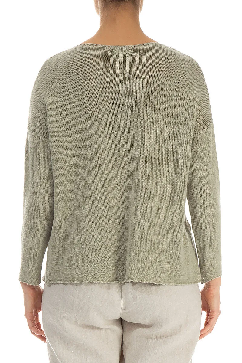 Rosette Laurel Green Linen Jumper