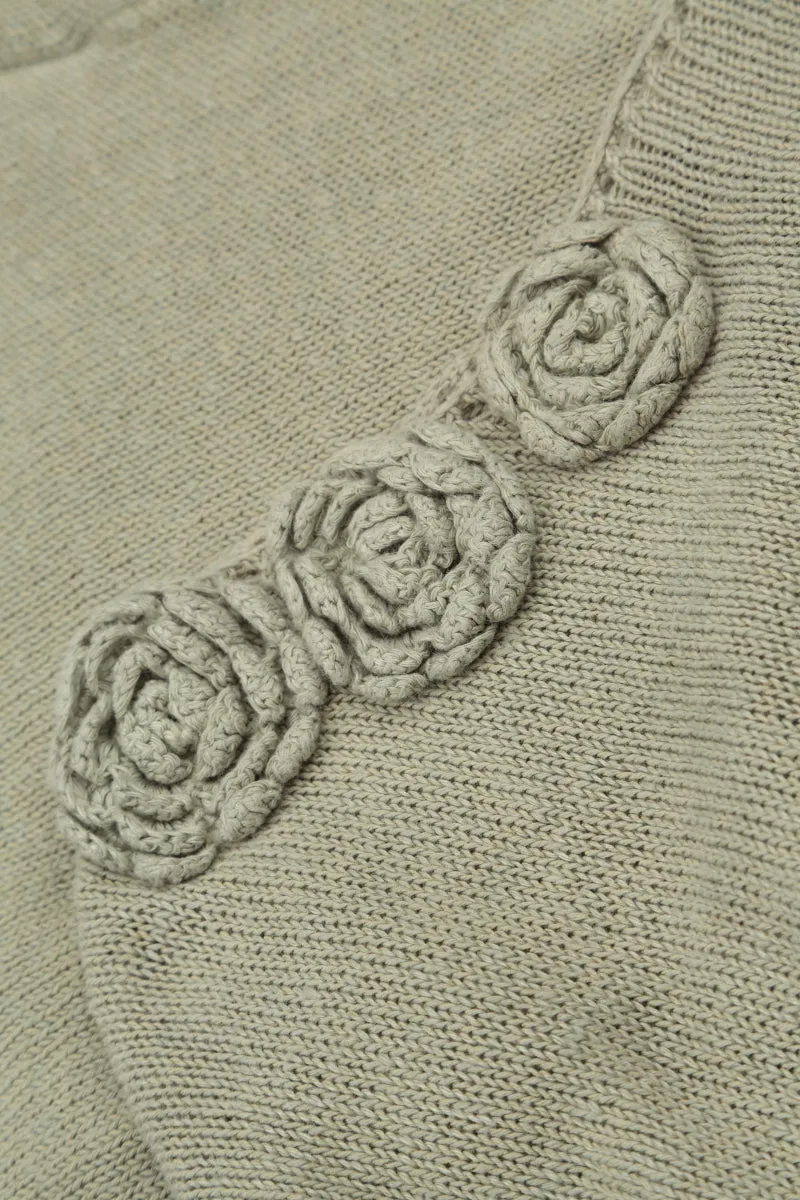 Rosette Laurel Green Linen Jumper