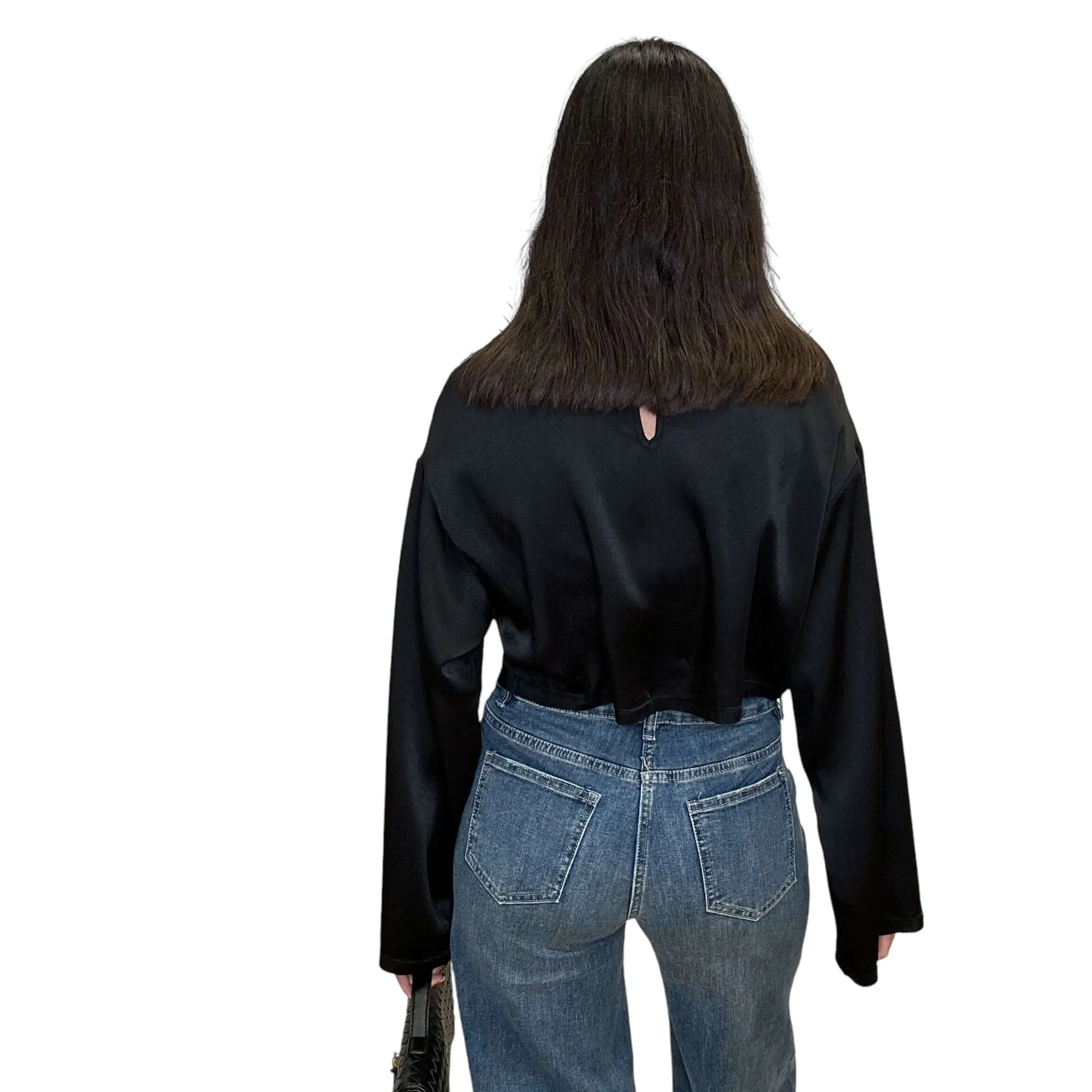 Satin Boat Neck Blouse