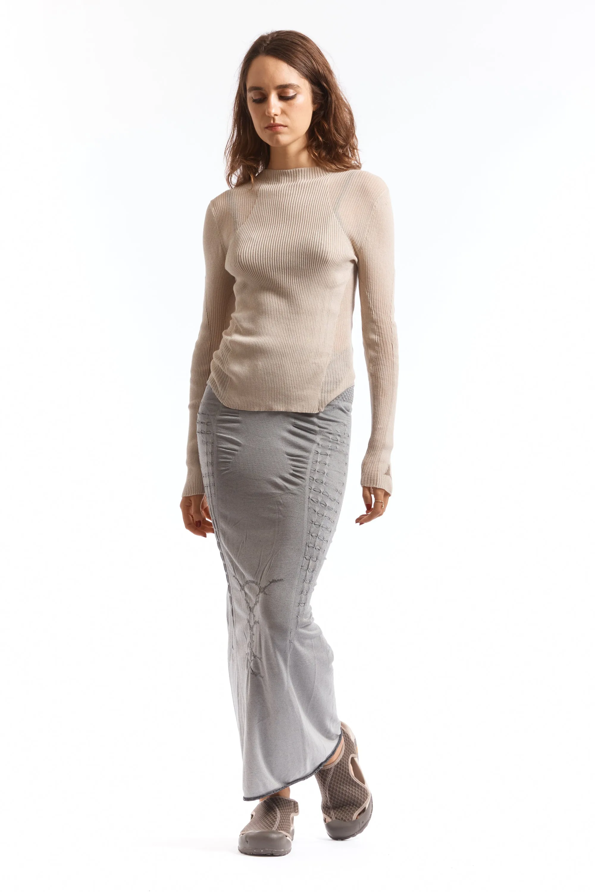 Sheer Knit Dark Ivory