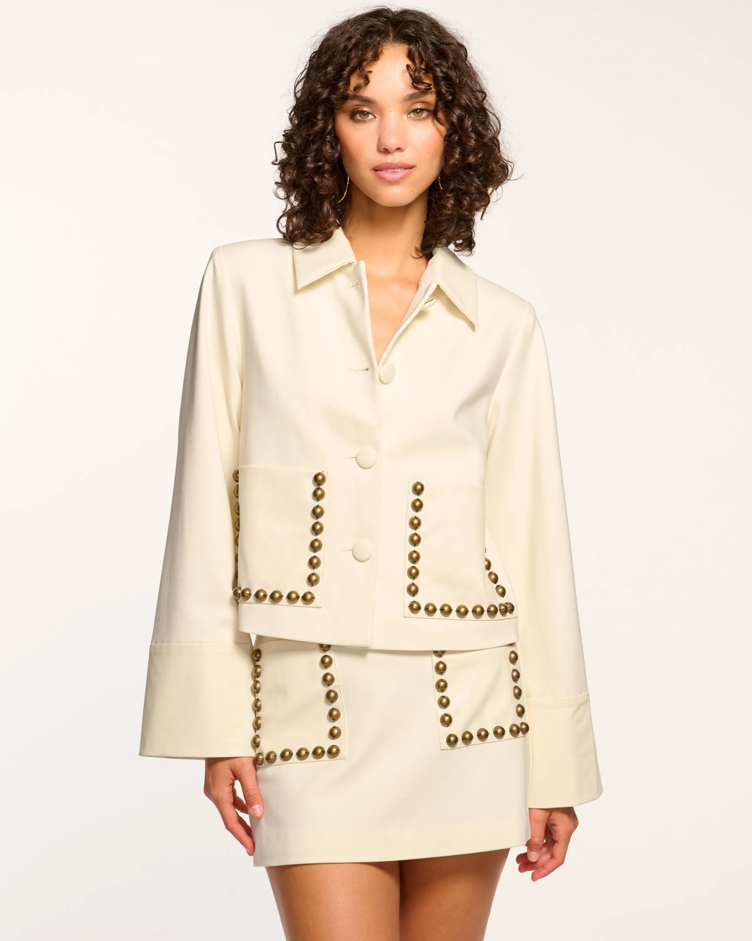 Shoshana Studded Ponte Jacket