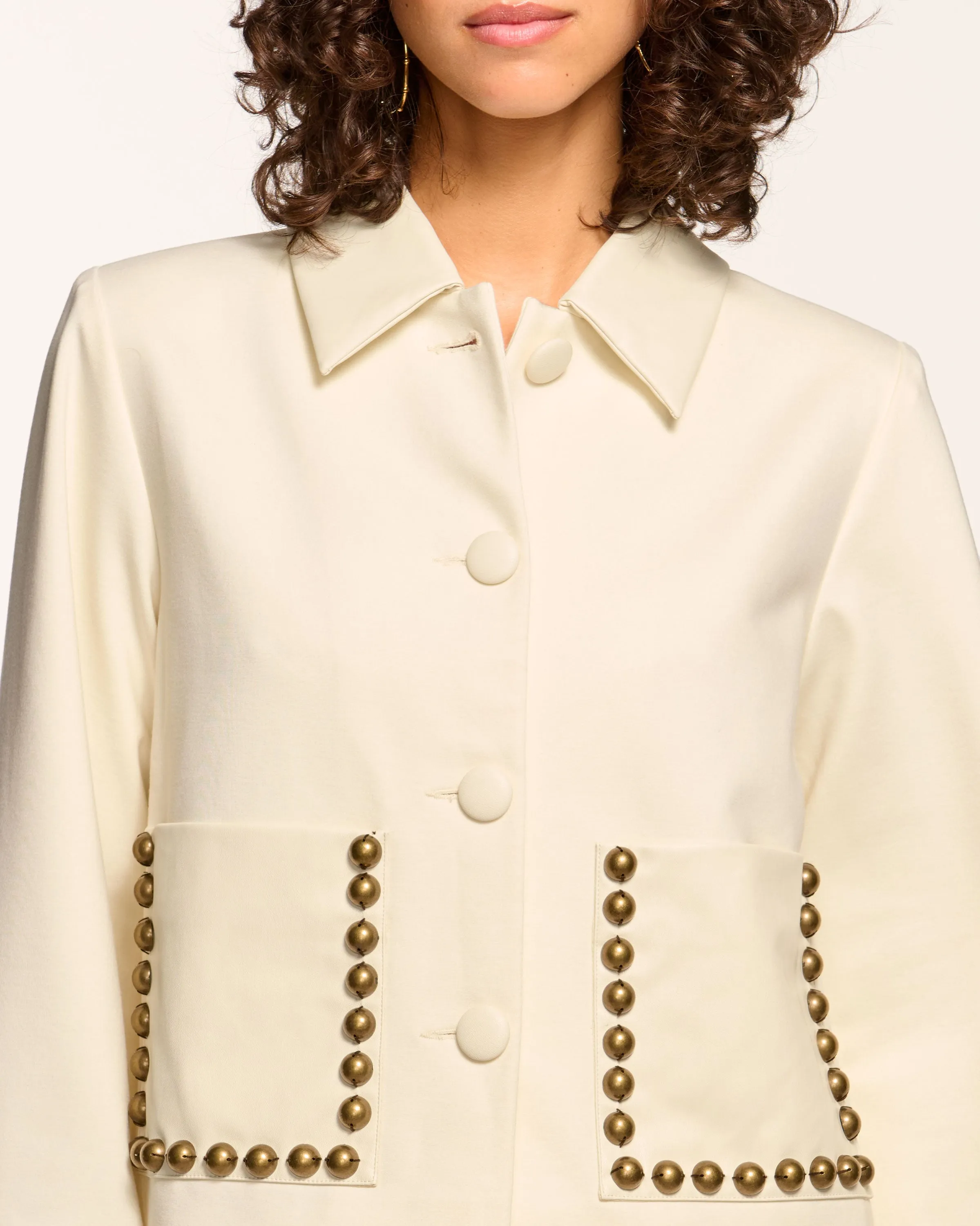 Shoshana Studded Ponte Jacket