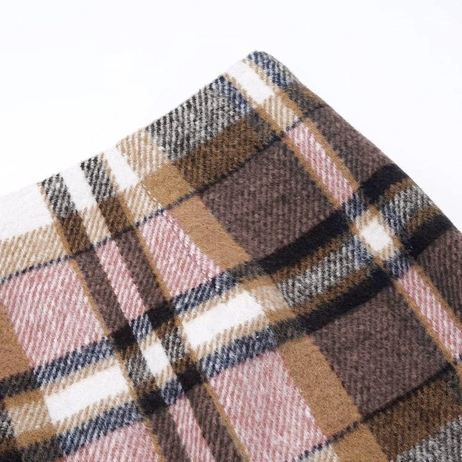 Skirt for Women Pencil Plaid Skirts Fall Winter High Waisted Bodycon Knee Length Wool Midi Skirt