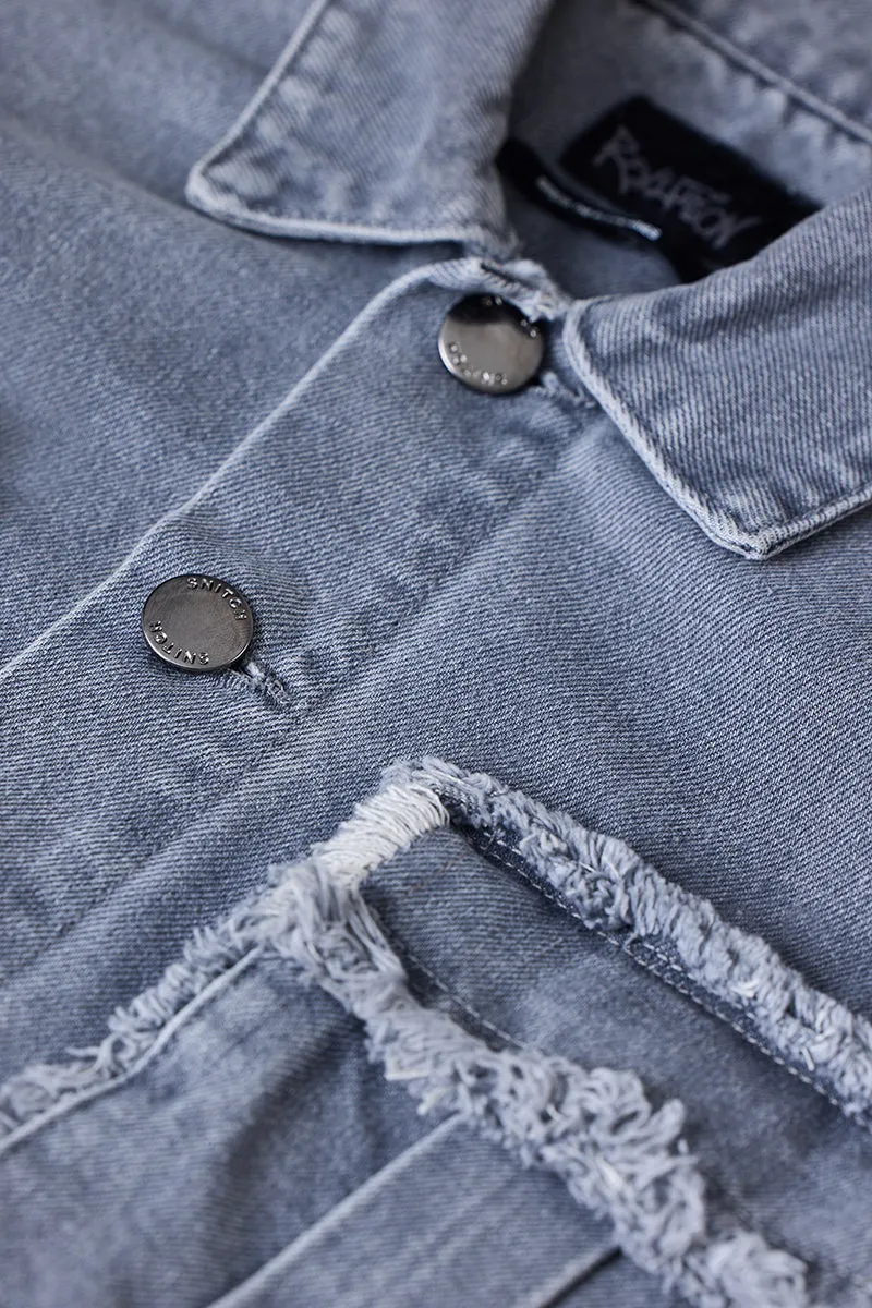 Snitch Revolution Grey Utility Denim Jacket