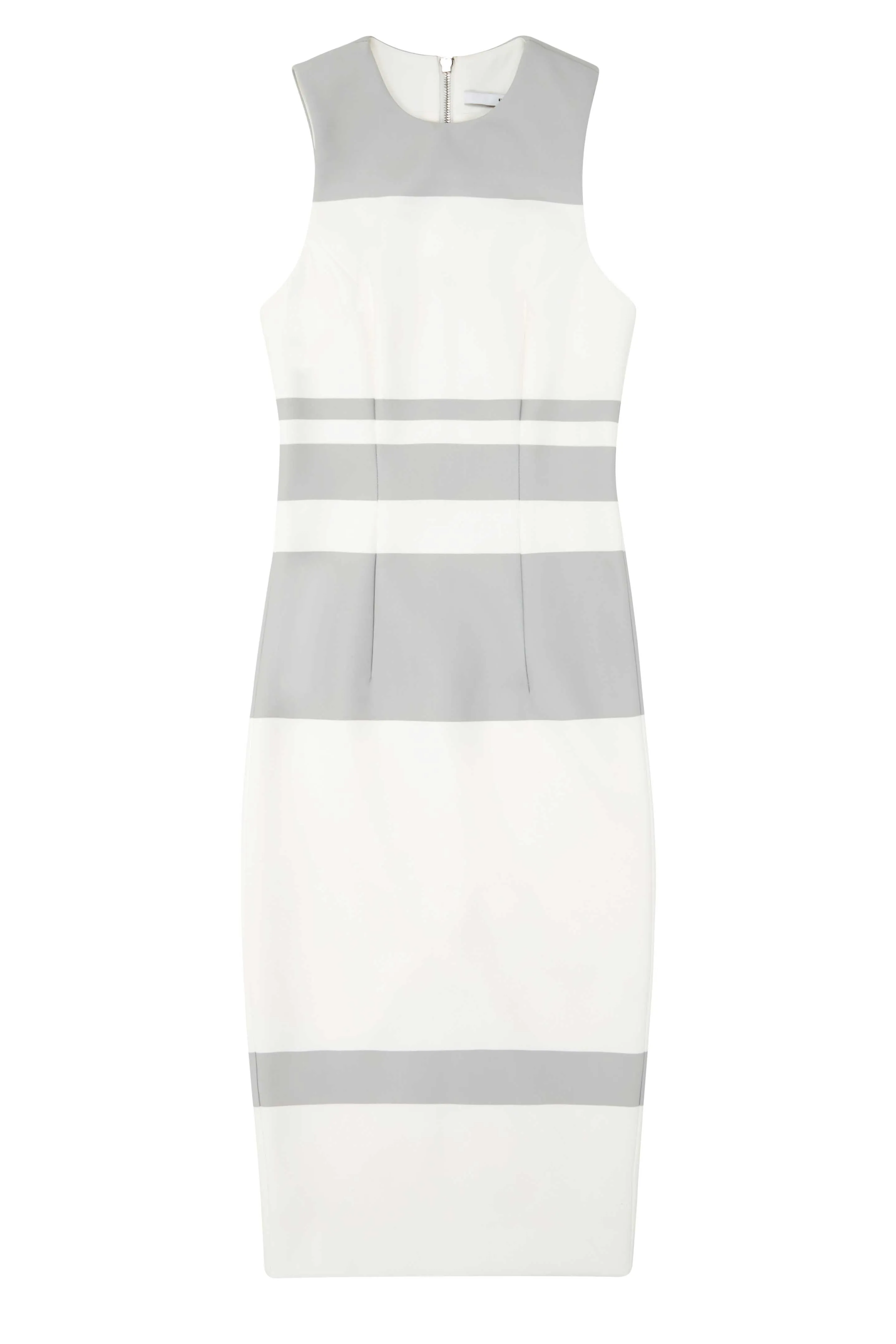 Stone Stripe Tunic Dress- Stone/White