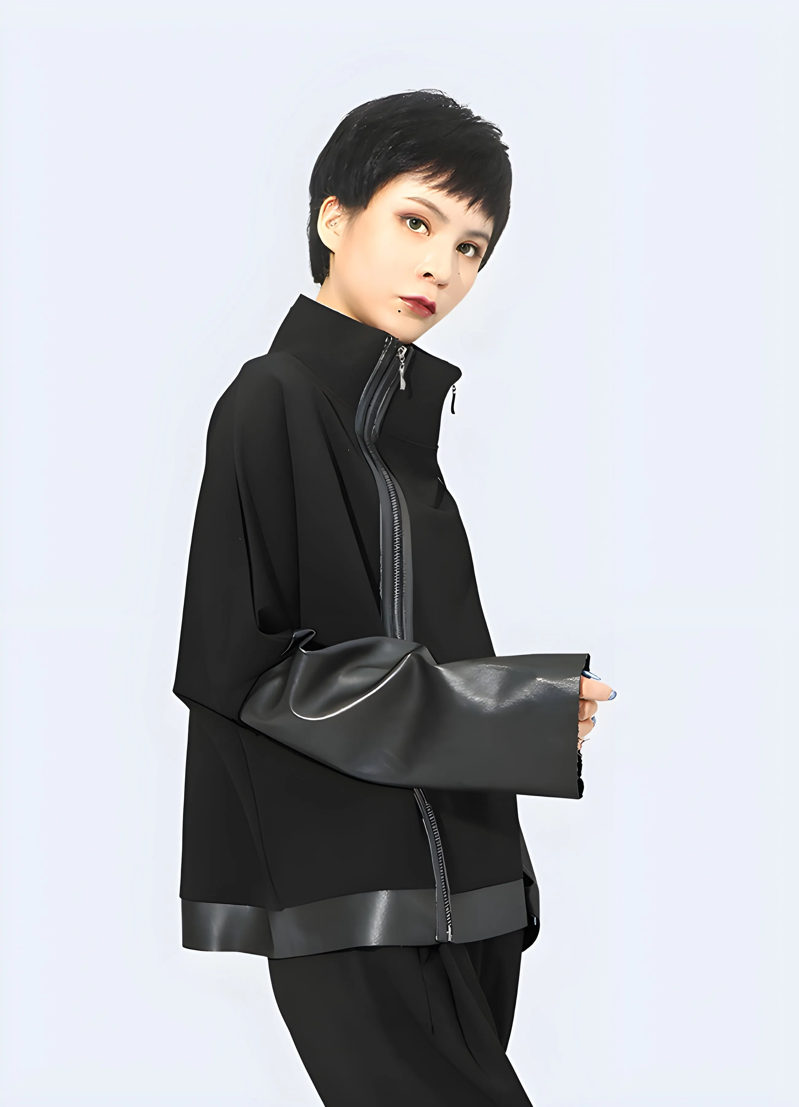 Techwear High Collar Jacket Women
