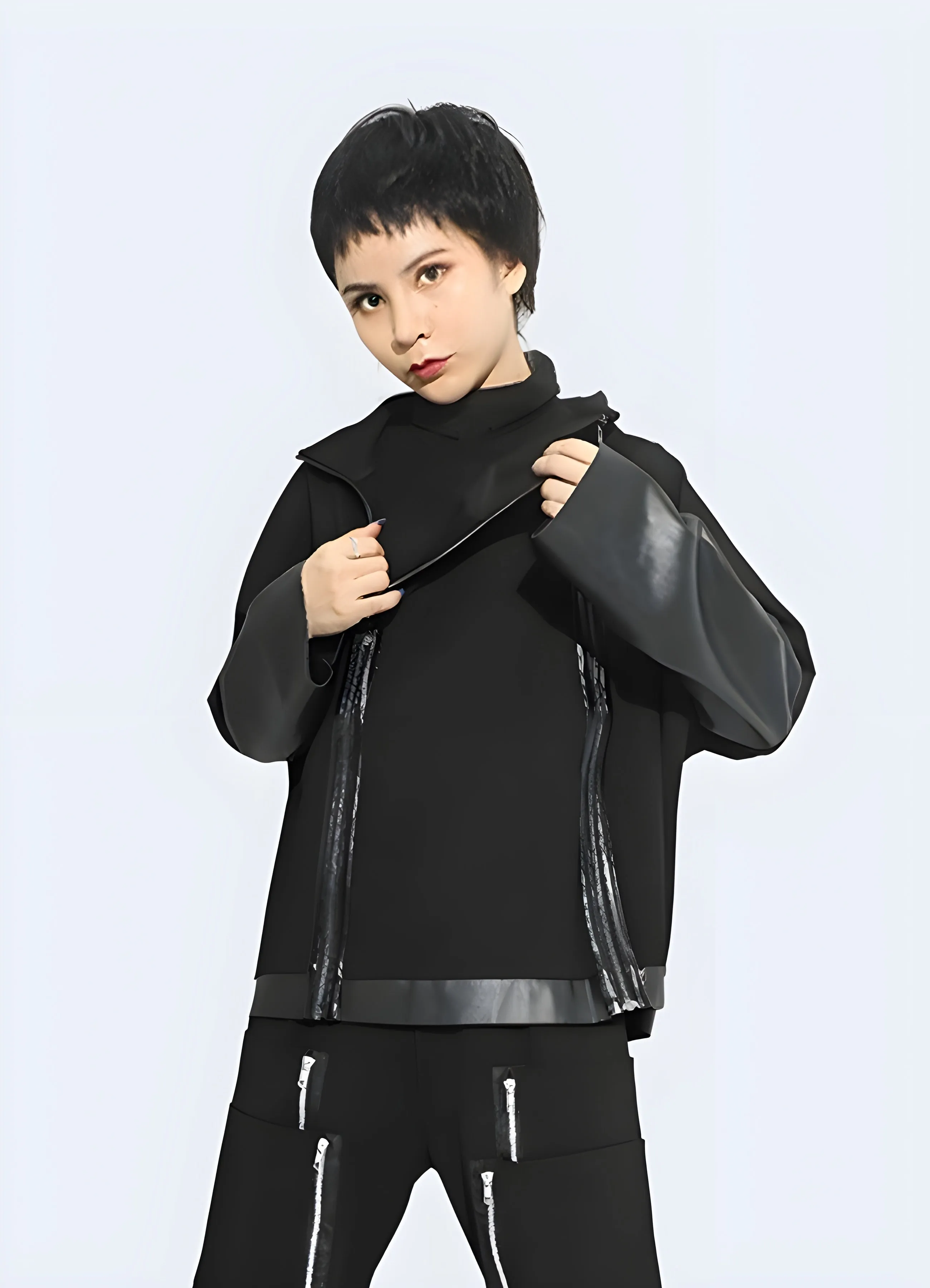 Techwear High Collar Jacket Women