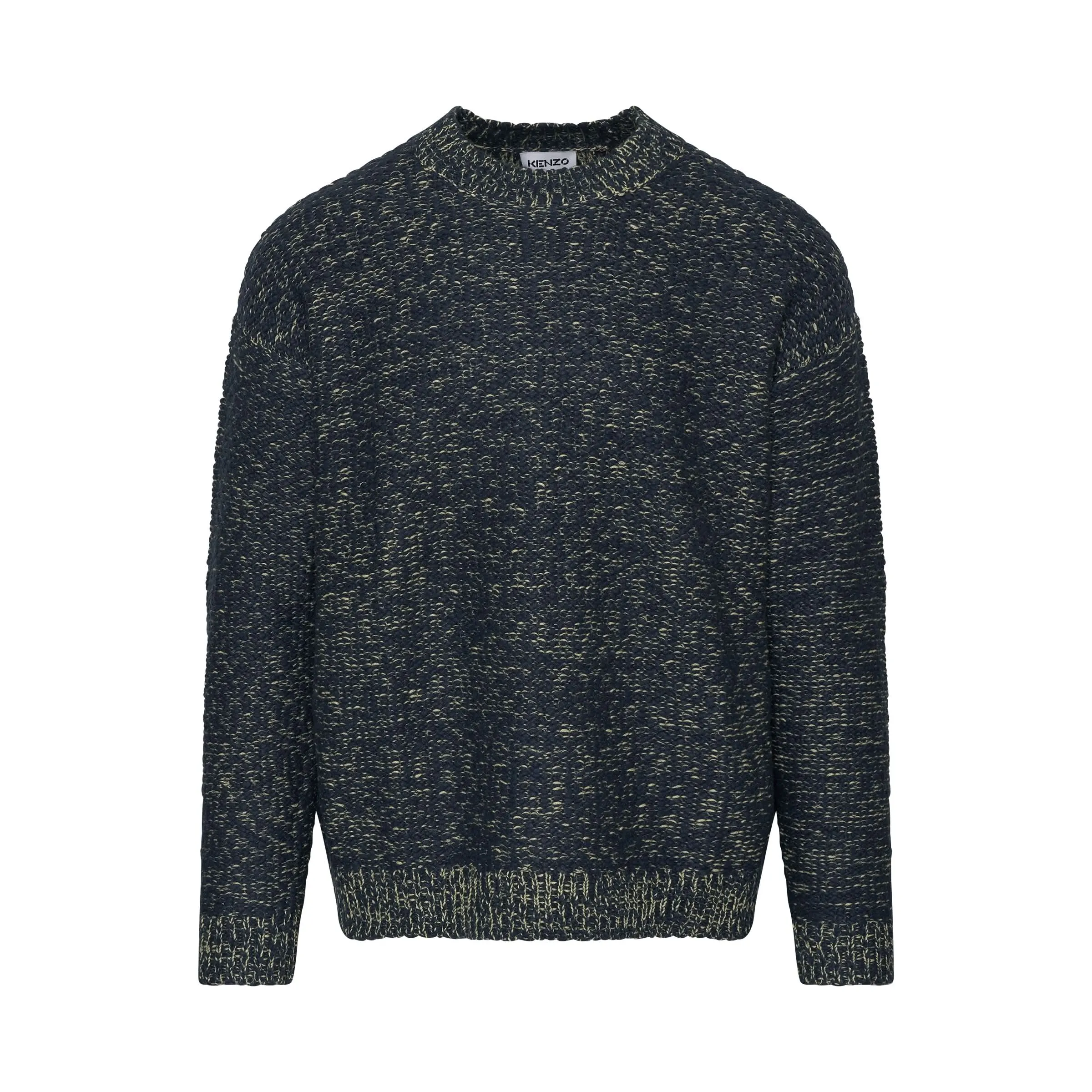 Textured Wool Knitwear in Blue