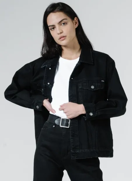Thrills Madi Jacket Black Rinse