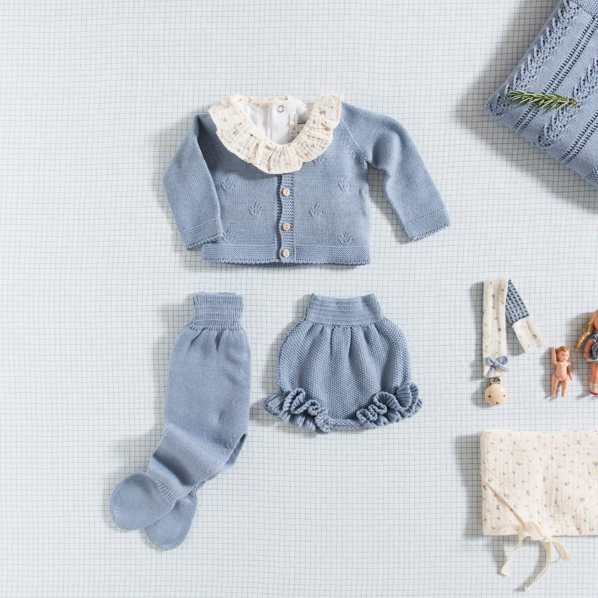 TROUSERS / DUSTY BLUE