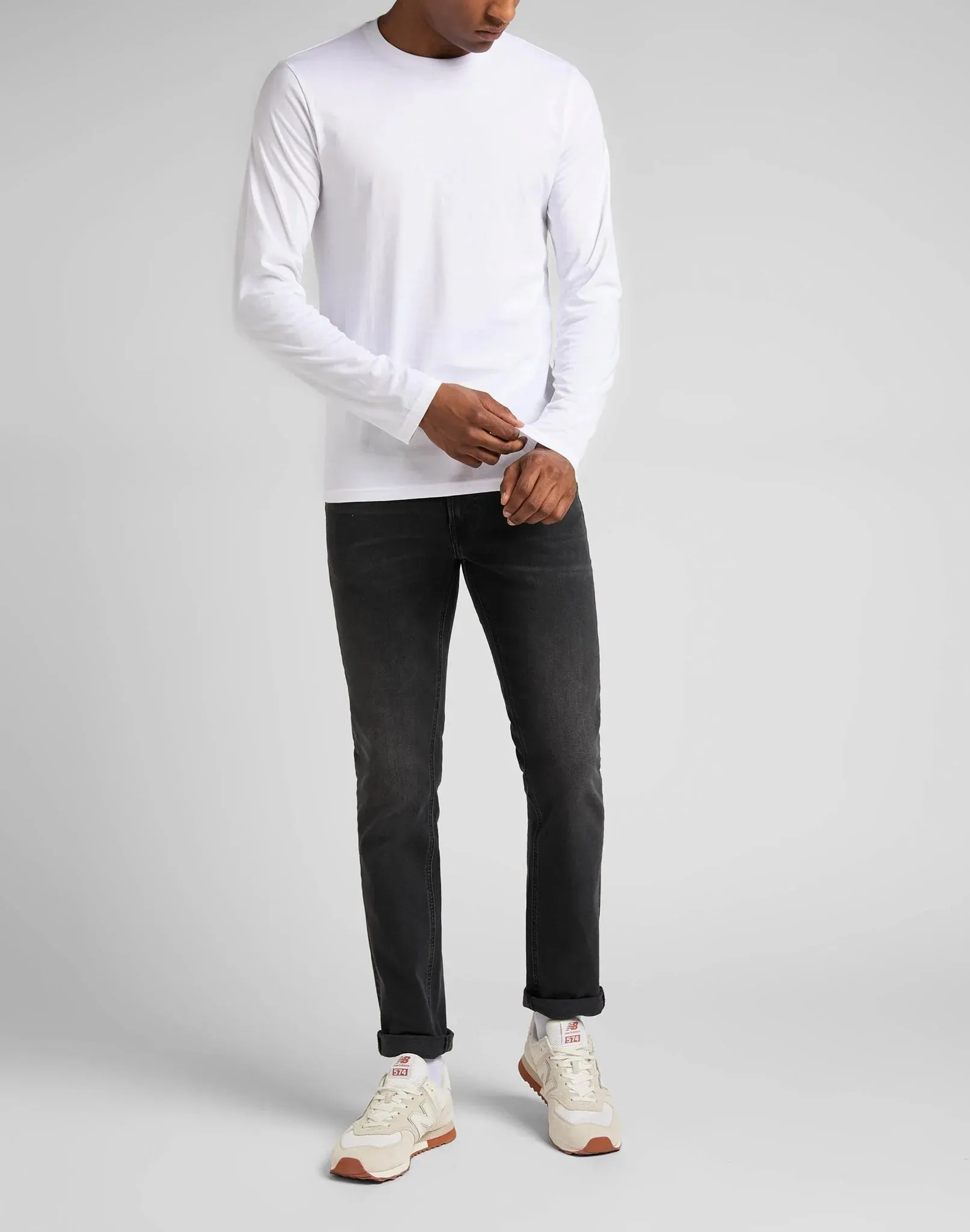 Twin Pack Crew Long Sleeve In Black/White