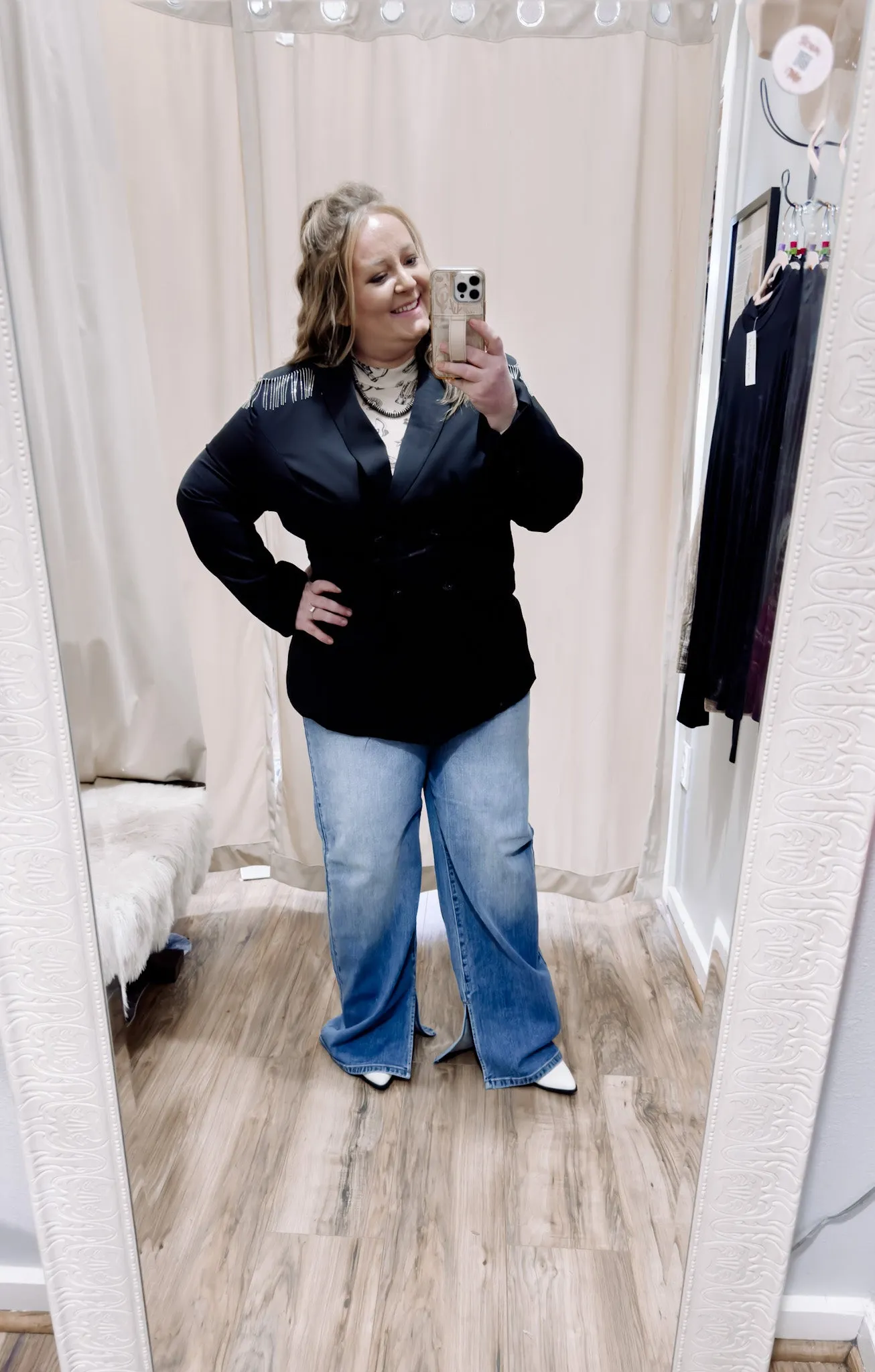 Vivian Curvy Tassel Blazer