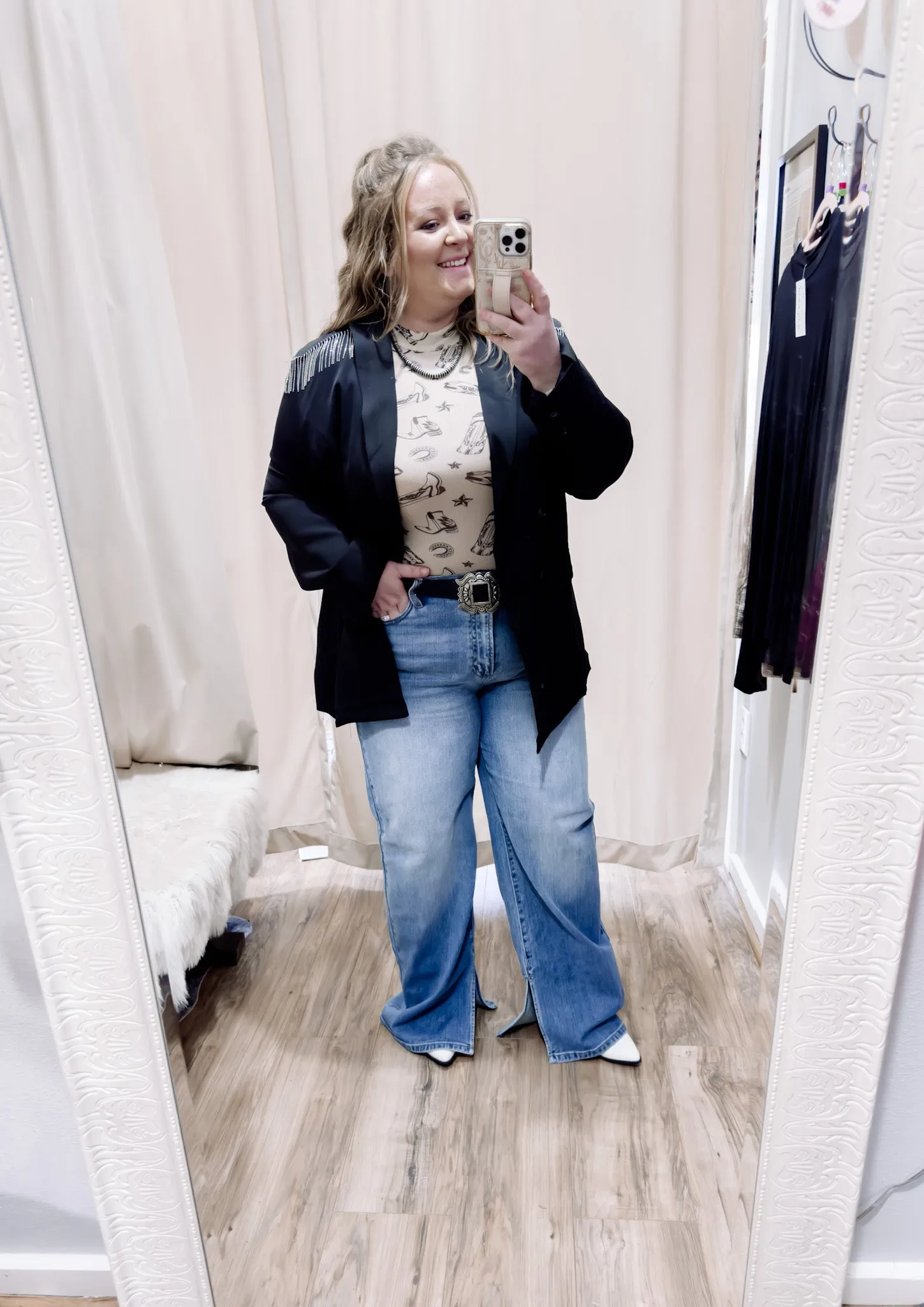 Vivian Curvy Tassel Blazer