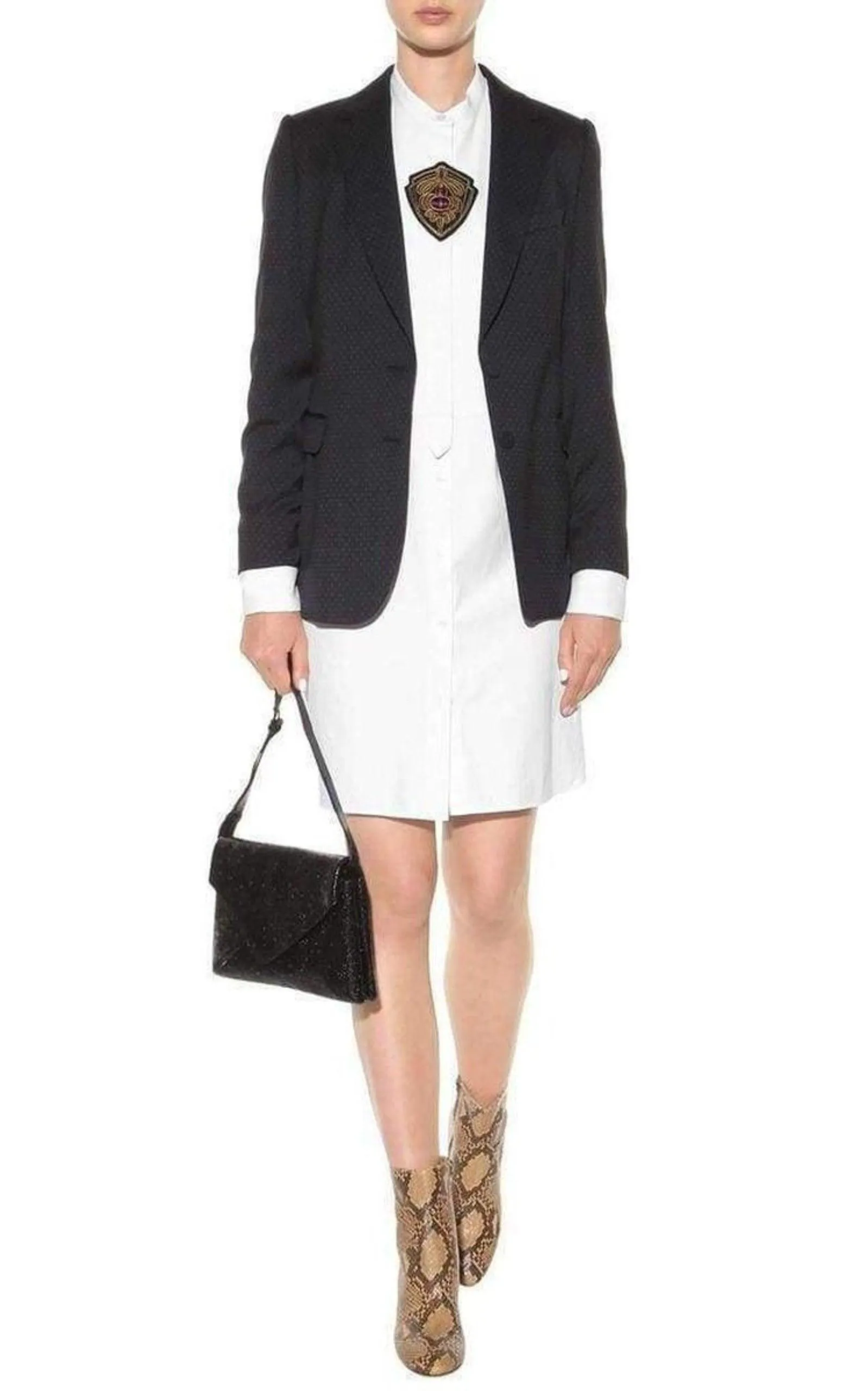 White Cotton Shirt Dress