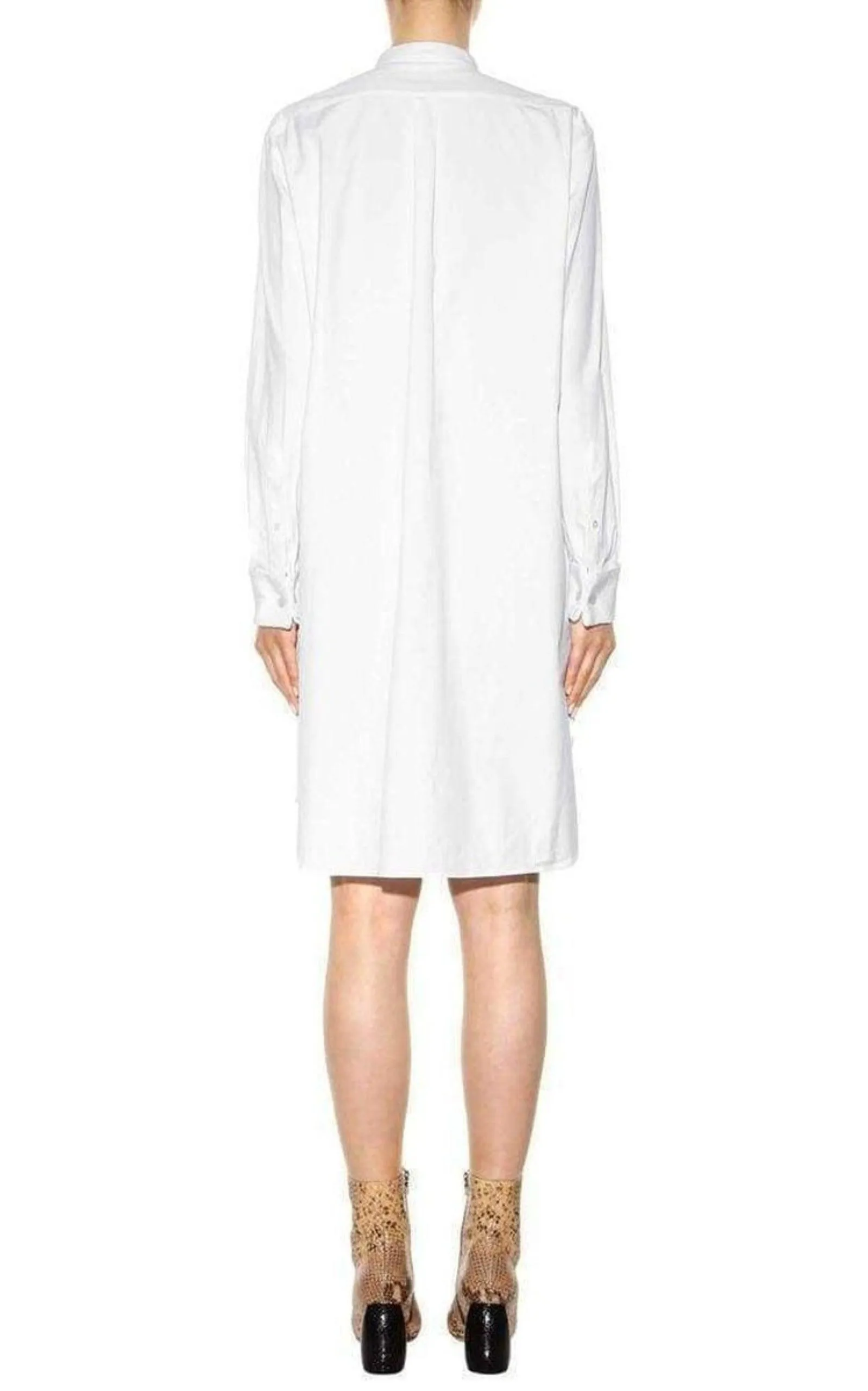 White Cotton Shirt Dress