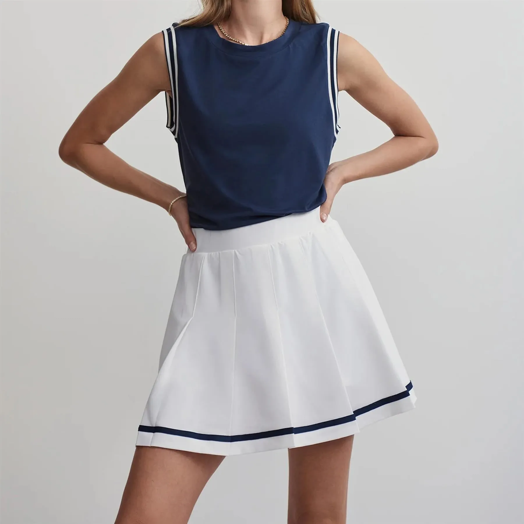 Womens Clarendhon High Rise 16 Inch Skort White - 2025