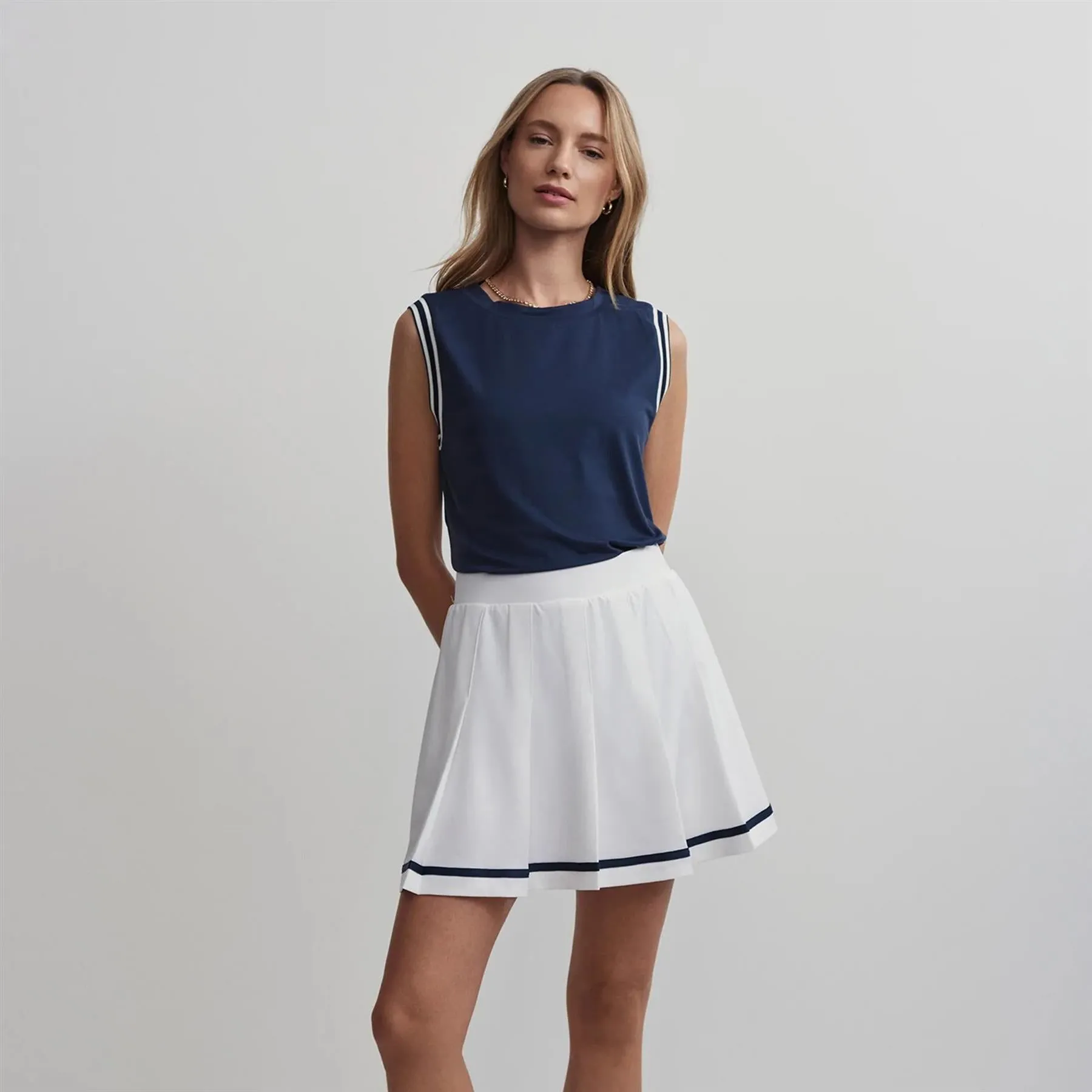 Womens Clarendhon High Rise 16 Inch Skort White - 2025