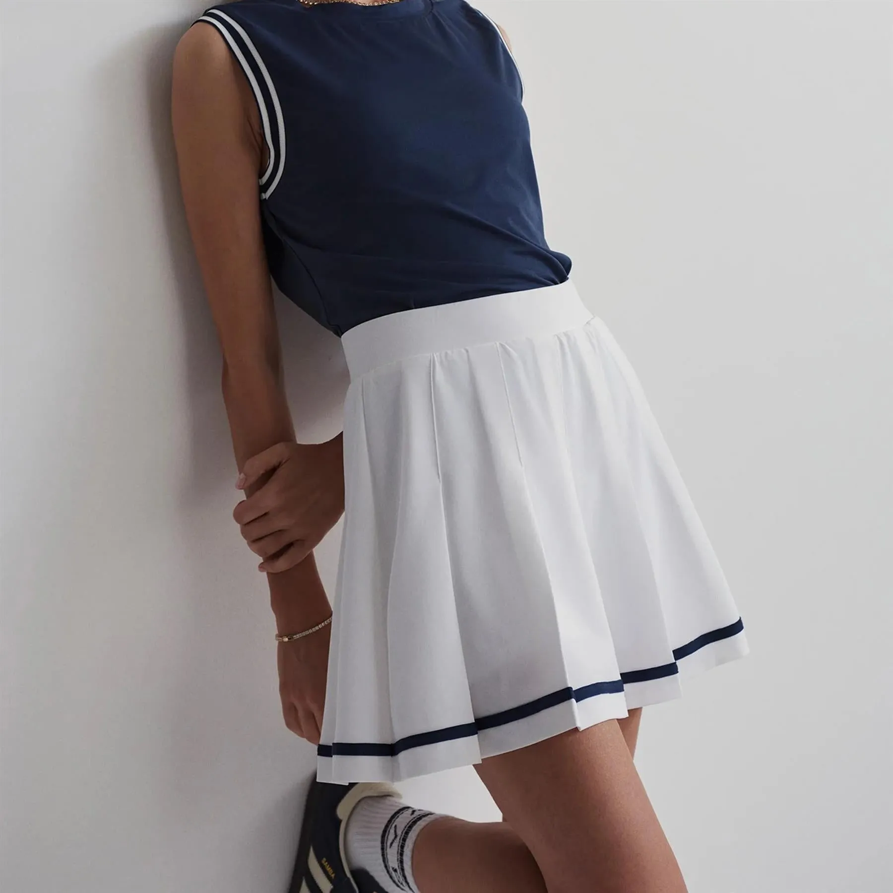 Womens Clarendhon High Rise 16 Inch Skort White - 2025