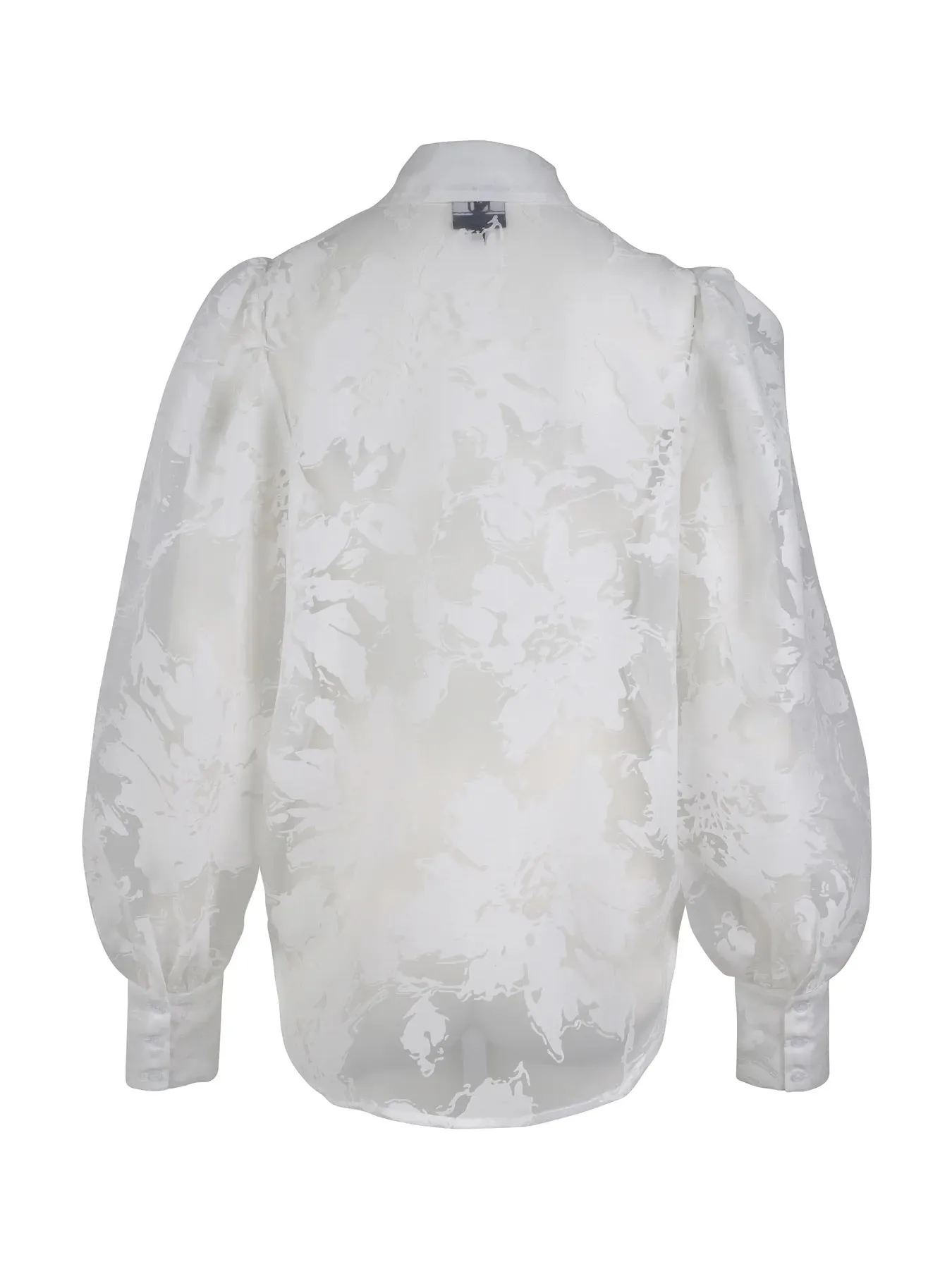 Yamina Transparent Floral Blouse - Creme