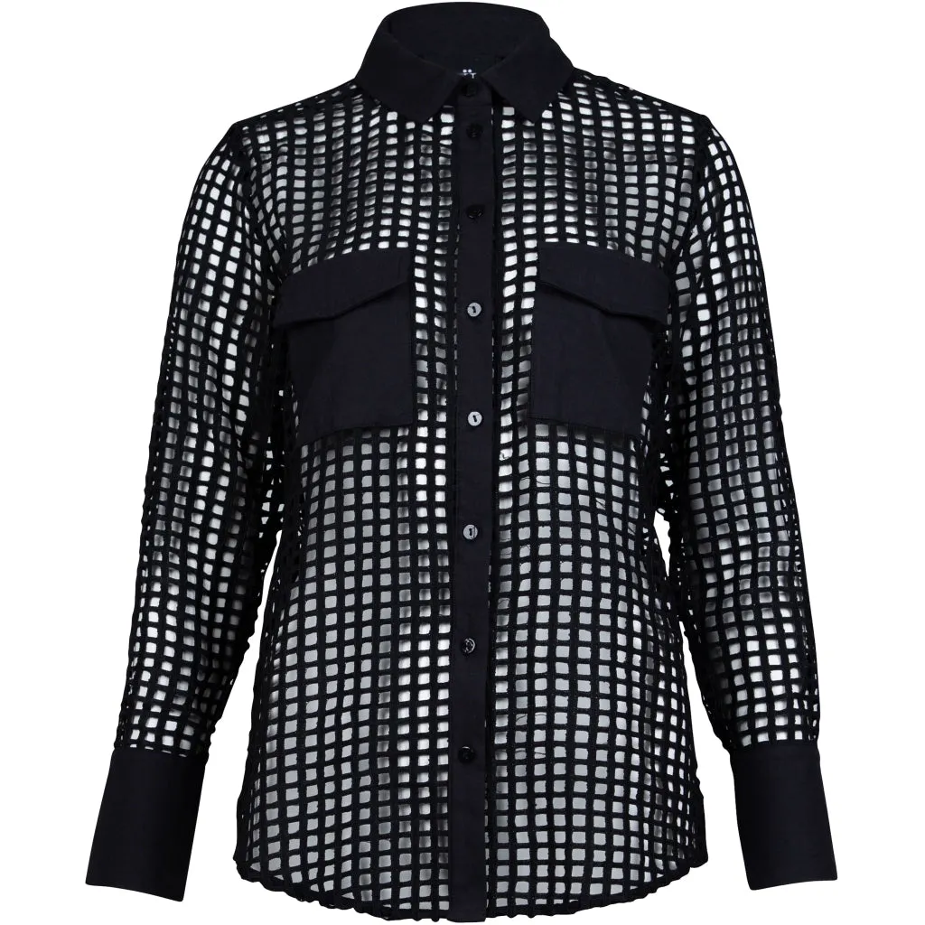 Yara Transparent Shirt - Black